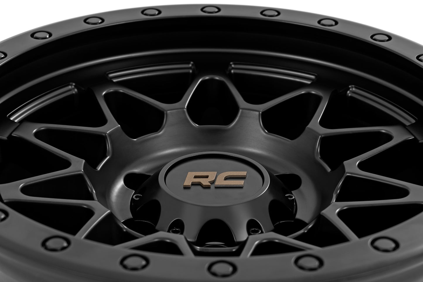 Rough Country 78 Series Wheel | Simulated Beadlock | Black | 18x9 | 5x5.5 | -12mm