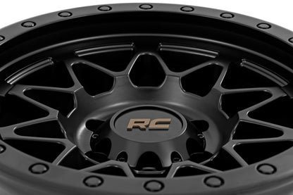Rough Country 78 Series Wheel | Simulated Beadlock | Black | 17x8.5 | 5x4.5 | +0mm