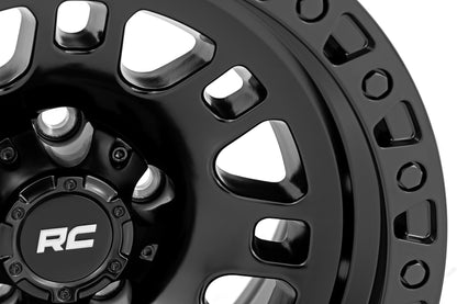 Rough Country 82 Series Wheel | One-Piece | Semi Gloss Black | 18x9 | 5x5 | 0mm