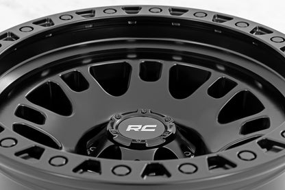 Rough Country 82 Series Wheel | One-Piece | Semi Gloss Black | 17x9 | 5x5 | -12mm
