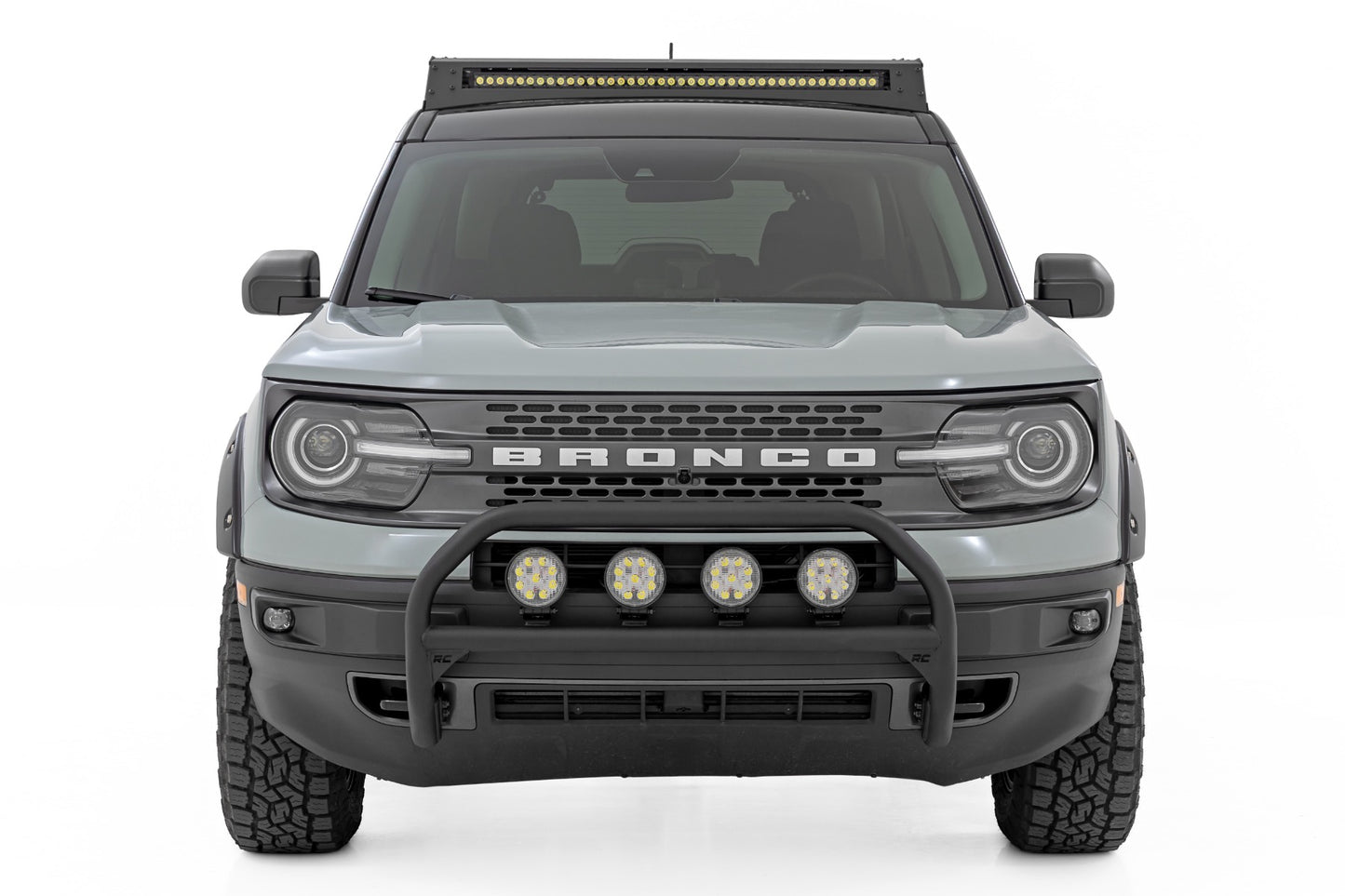 Nudge Bar | w/ Tow Hooks | 20 Inch Black Single Row LED | Ford Bronco Sport (21-24)