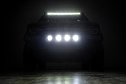 Nudge Bar | w/ Tow Hooks | 20 Inch Black Single Row LED | Ford Bronco Sport (21-24)