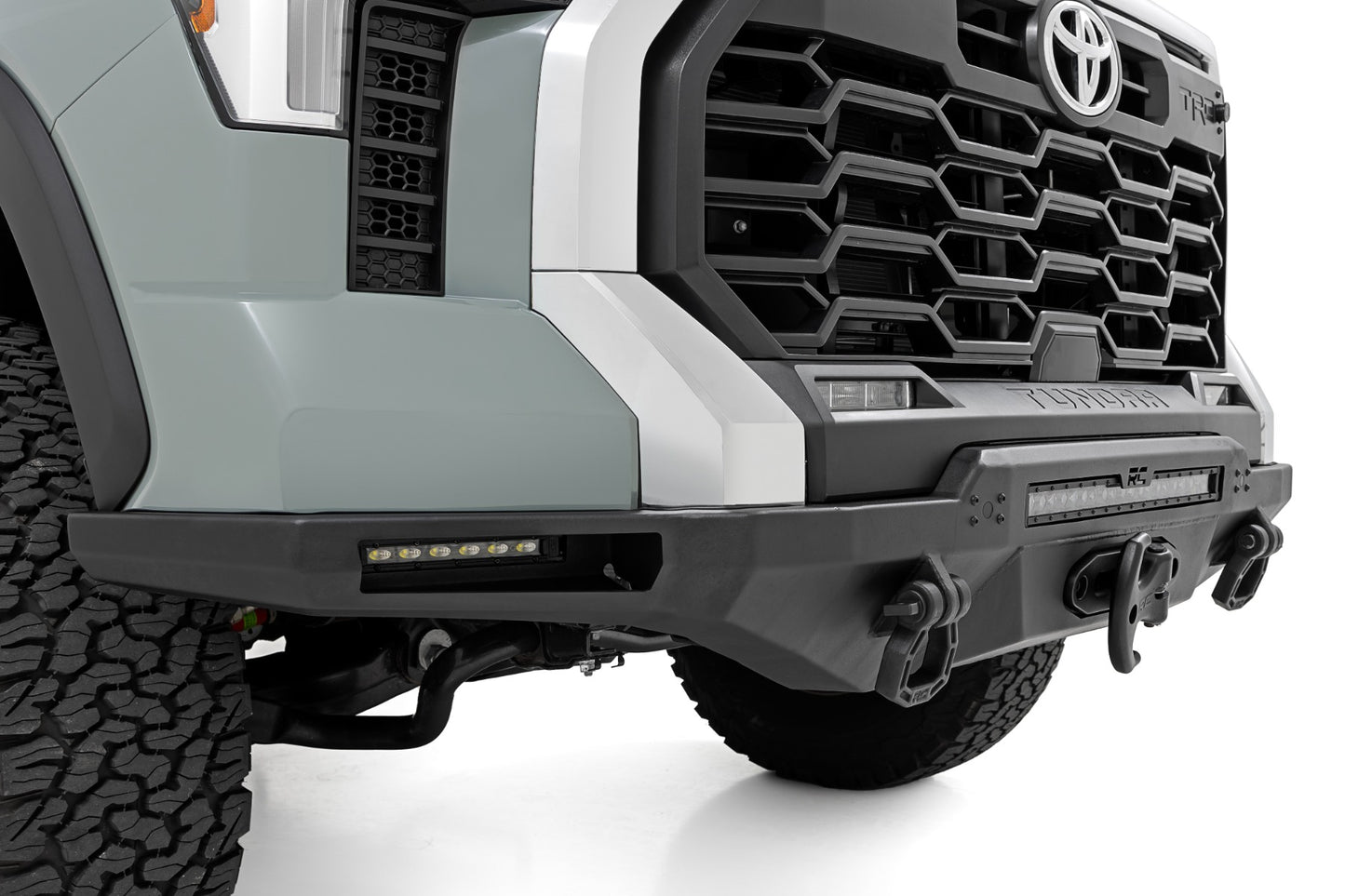 Hybrid Front Bumper | 12000S | Blk LED w/ White DRL | Toyota Tundra (22-26)