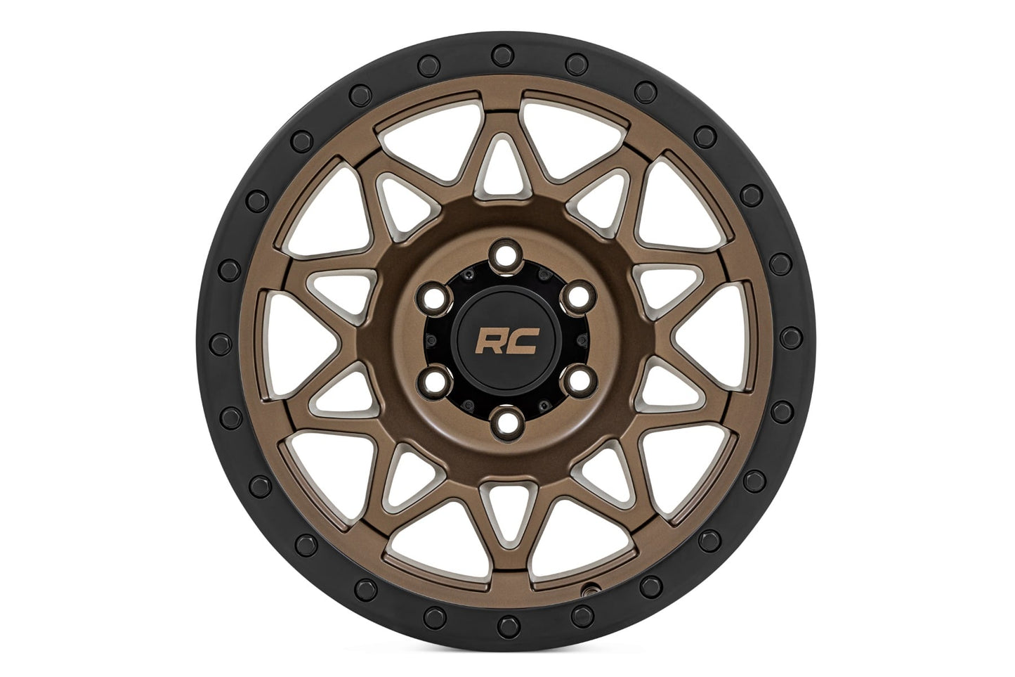Rough Country 78 Series Wheel | Simulated Beadlock | Bronze/Black | 18x9 | 6x135 | -12mm