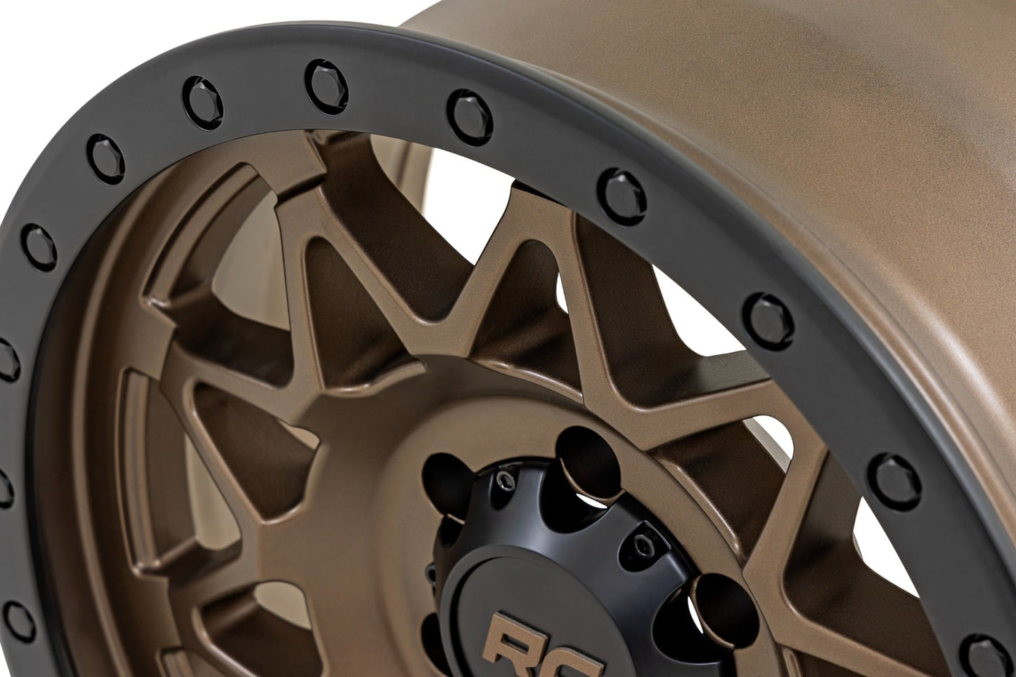 Rough Country 78 Series Wheel | Simulated Beadlock | Bronze/Black | 18x9 | 6x5.5 | -12mm