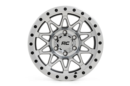 Rough Country 78 Series Wheel | Simulated Beadlock | Full Machine | 17x8.5 | 6x5.5 | +0mm