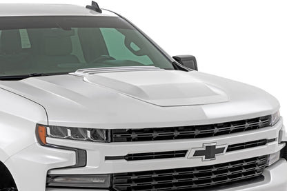 Hood Scoop | GAZ Summit White | Chevy Silverado 1500 2WD/4WD (2019-2026)