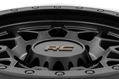 Rough Country 78 Series Wheel | Simulated Beadlock | Black | 18x9 | 8x170 | 0mm