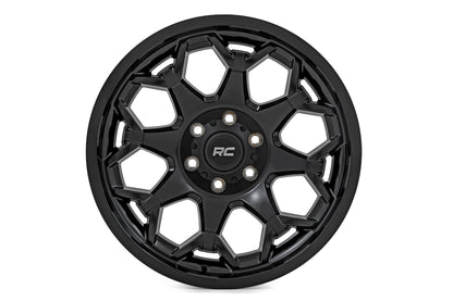 Rough Country 80 Series Wheel | One-Piece | Semi Gloss Black | 20x10 | 5x5 | -19mm