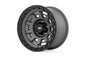 Rough Country 85 Series Wheel | One-Piece | Gunmetal Gray/Black | 15x8 | 5x4.5 | -19mm