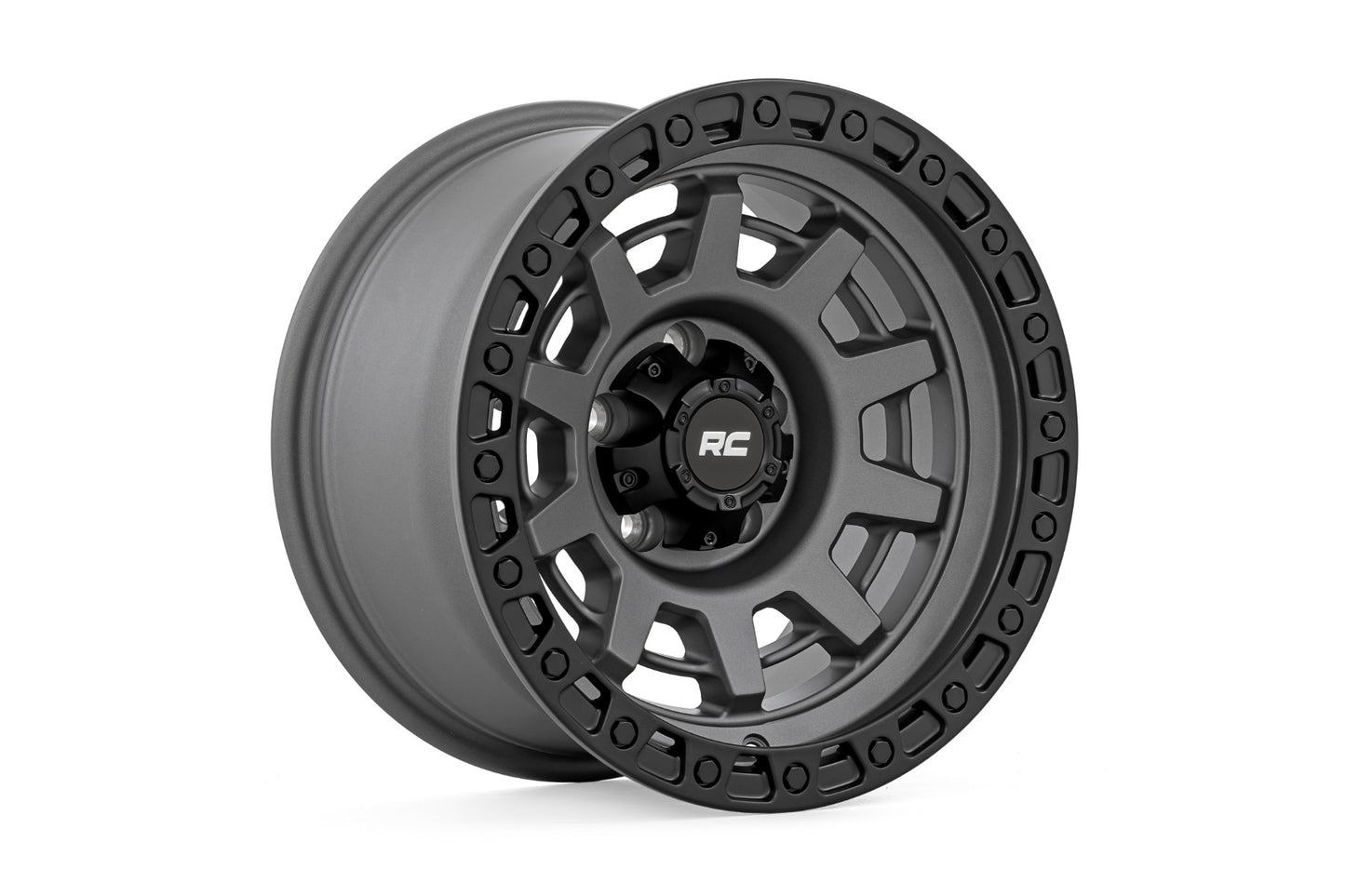 Rough Country 85 Series Wheel | One-Piece | Gunmetal Gray/Black | 15x8 | 5x5.5 | -19mm