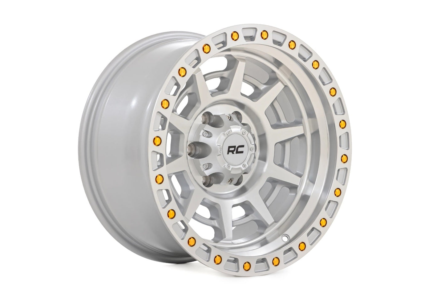 Rough Country 85 Series Wheel | Simulated Beadlock | Full Machine | 17x9 | 5x4.5 | -12mm