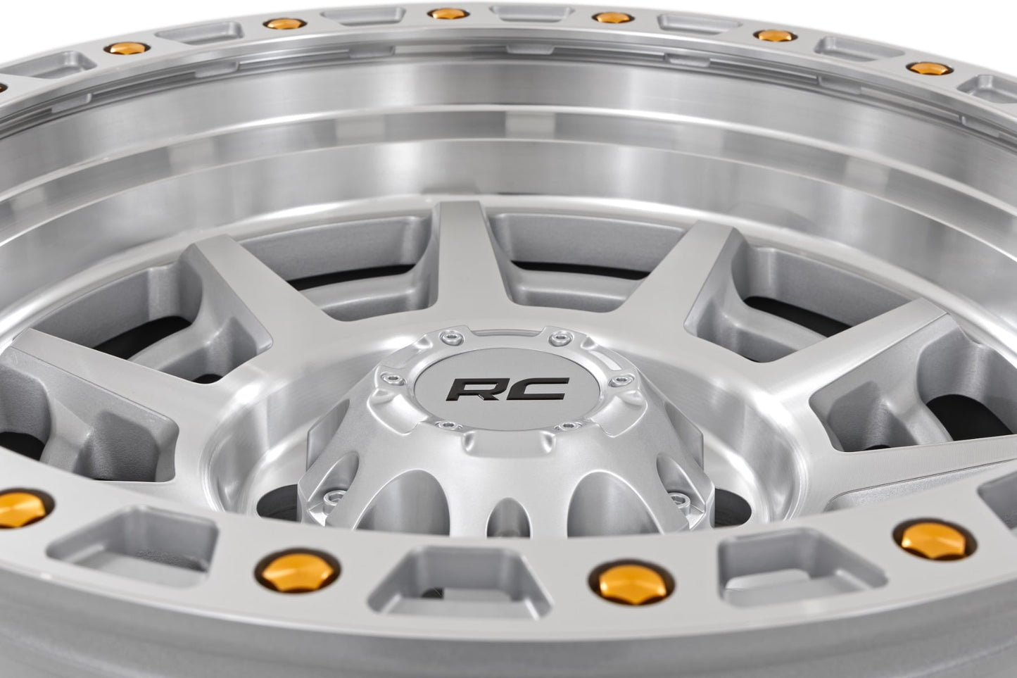 Rough Country 85 Series Wheel | Simulated Beadlock | Full Machine | 17x9 | 6x5.5 | -12mm