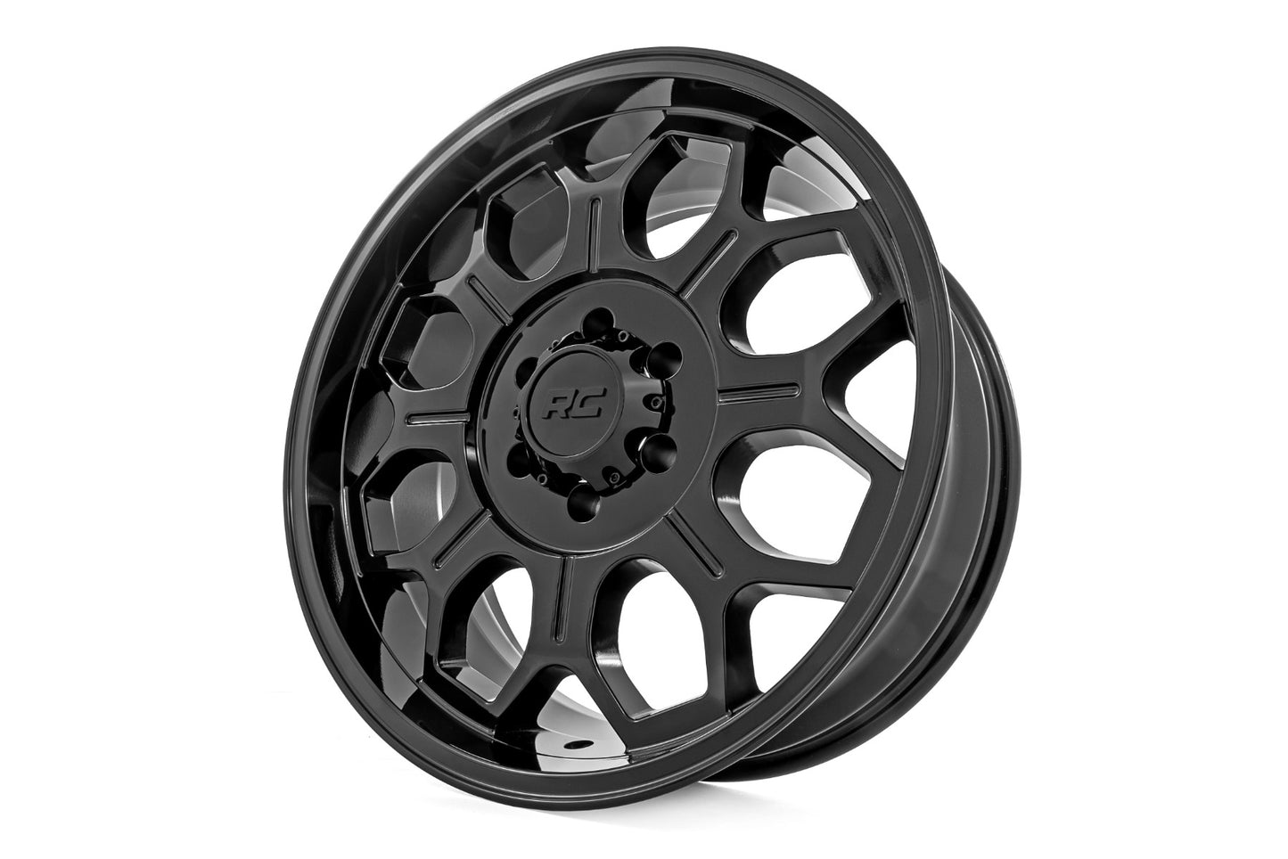 Rough Country 77 Series Wheel | One-Piece | Semi Gloss Black | 20x9 | 6x135 | +18mm