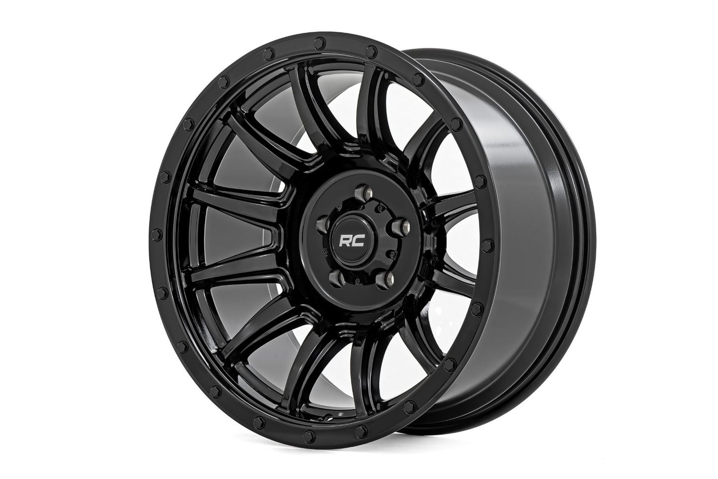 Rough Country 90 Series Wheel | One-Piece | Gloss Black | 20x9 | 6x5.5 | 0mm
