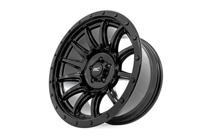 Rough Country 90 Series Wheel | One-Piece | Gloss Black | 20x9 | 6x5.5 | 0mm