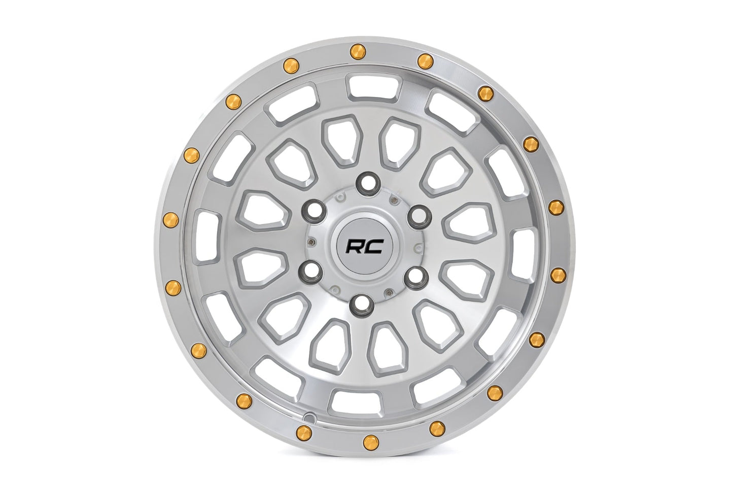 Rough Country 87 Series Wheel | Simulated Beadlock | Full Machine | 17x8.5 | 6x5.5 | +0mm