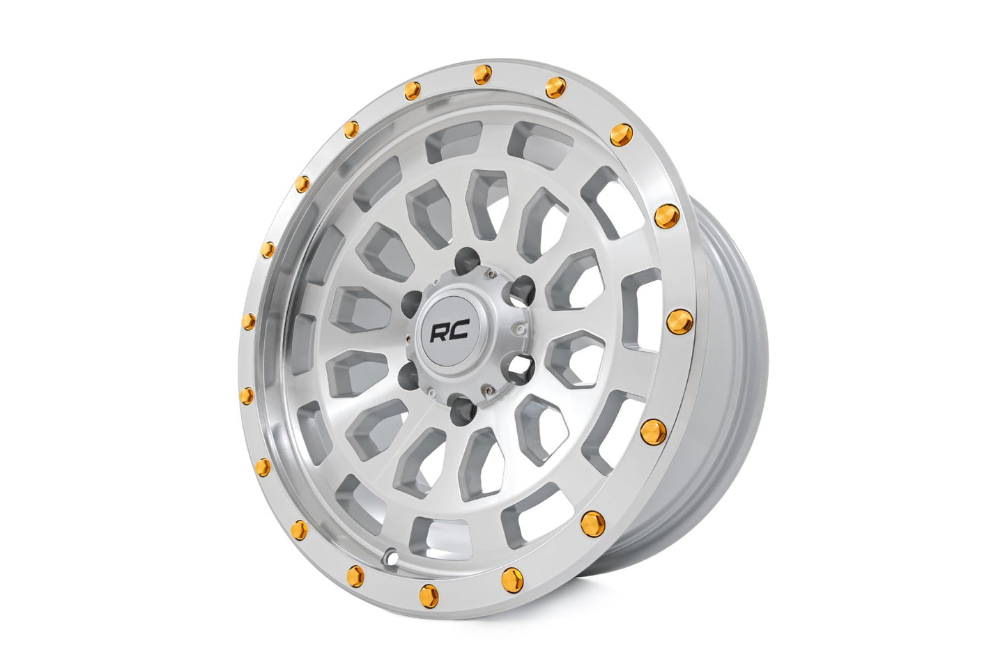 Rough Country 87 Series Wheel | Simulated Beadlock | Full Machine | 17x8.5 | 5x5 | +0mm