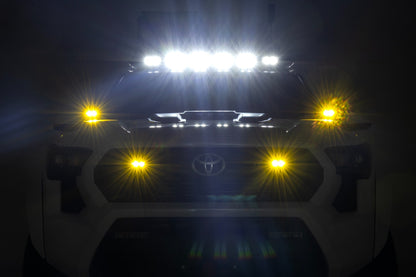 3x1.75 Inch Black Series | Yellow | LED Slim Aux | SAE Fog | Flush Mount | Pair