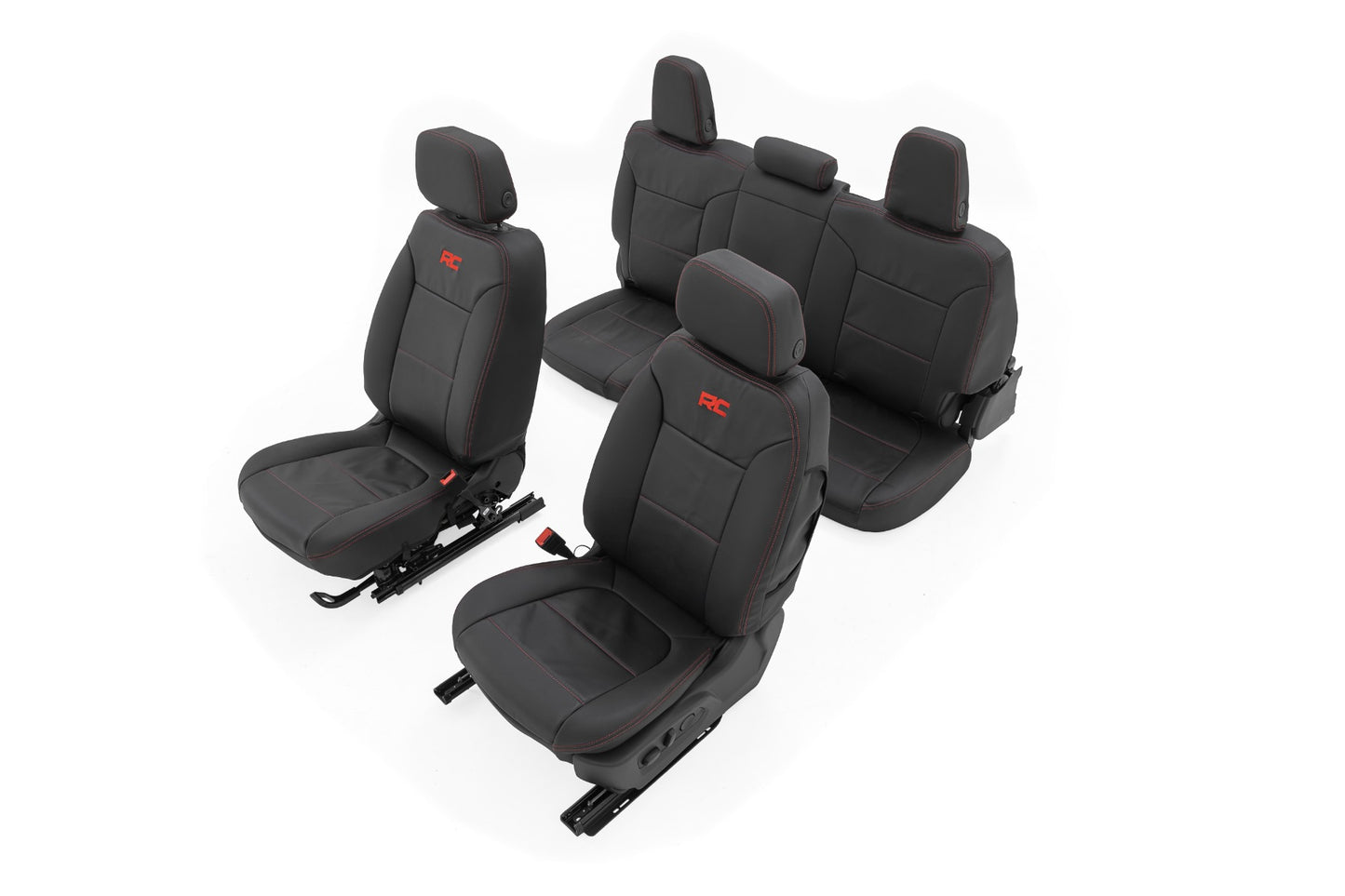 Leather Seat Covers | FR Bucket | RR 60/40 | Chevy/GMC Sierra 1500 (19-26)/Silverado 1500 (19-26)
