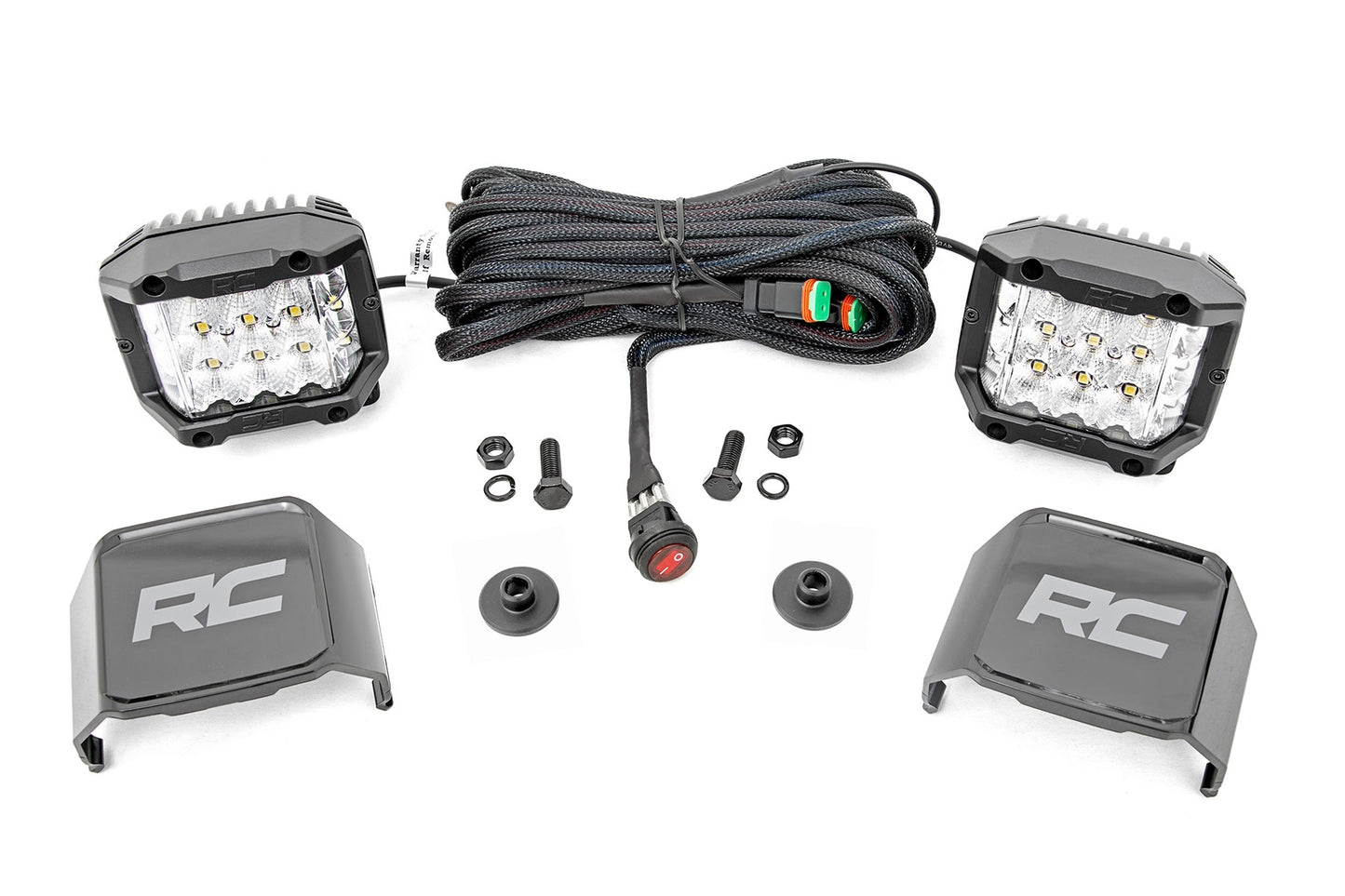 LED Light Kit | Ditch Mount |  2" Chrome Pair | Wide | Ford Bronco 4WD (21-26)