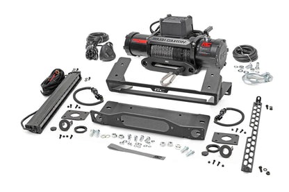High Winch Mount | All Models | 12000S | 20 Inch Black Single Row LED | Ford Bronco (21-26)