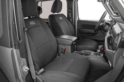 Seat Covers | Front and Rear w/ Armrest | Jeep Wrangler Unlimited 4WD (18-26)