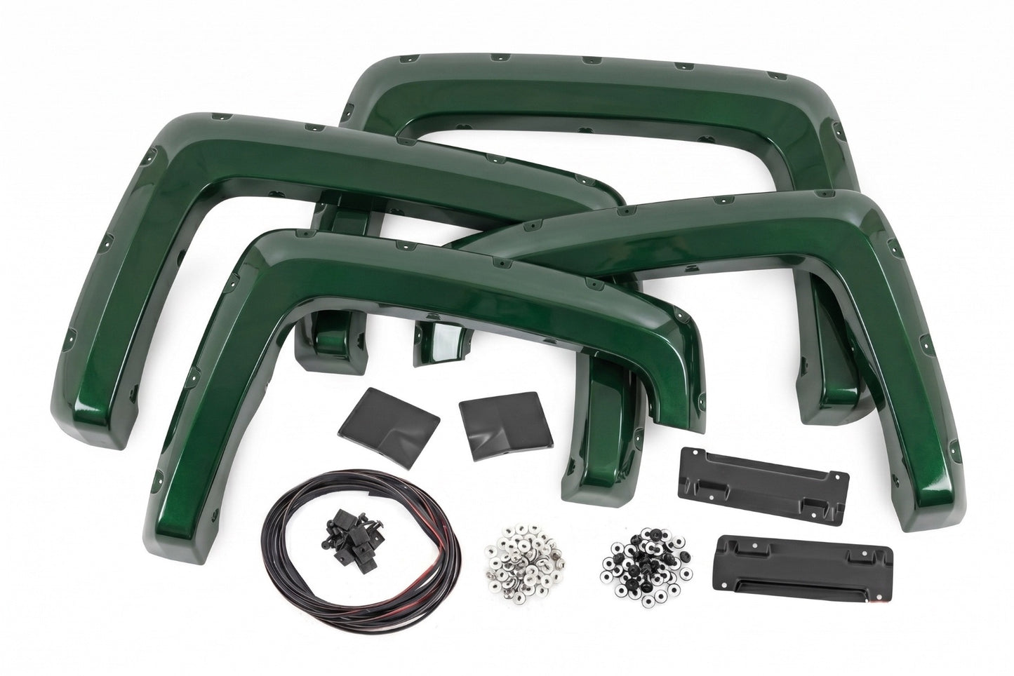 Pocket Fender Flares | 6'7" & 8' Bed | G7J Rainforest Green | Chevy Silverado 1500 (14-18)/2500HD