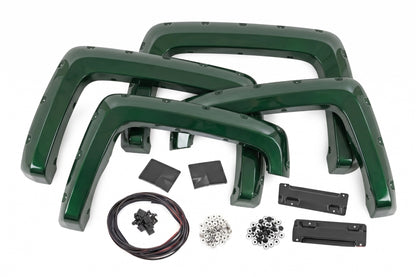 Pocket Fender Flares | 6'7" & 8' Bed | G7J Rainforest Green | Chevy Silverado 1500 (14-18)/2500HD