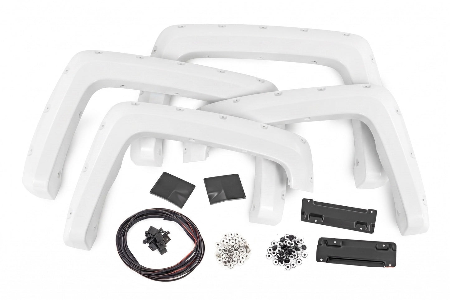 Pocket Fender Flares | 6'7" & 8' Bed | GAZ Summit White | Chevy Silverado 1500 (14-18)/2500HD (15-19)