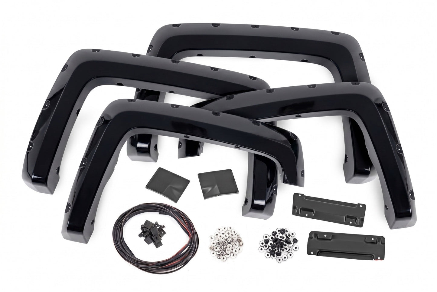 Pocket Fender Flares | 6'7" & 8' Bed | GB8 Mosaic Black | Chevy Silverado 1500 (14-18)/2500HD