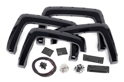 Pocket Fender Flares | 6'7" & 8' Bed | GB8 Mosaic Black | Chevy Silverado 1500 (14-18)/2500HD