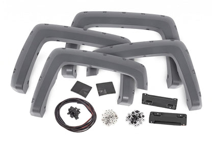 Pocket Fender Flares | 6'7" & 8' Bed | G1C Overcast | Chevy Silverado 1500 (14-18)/2500HD