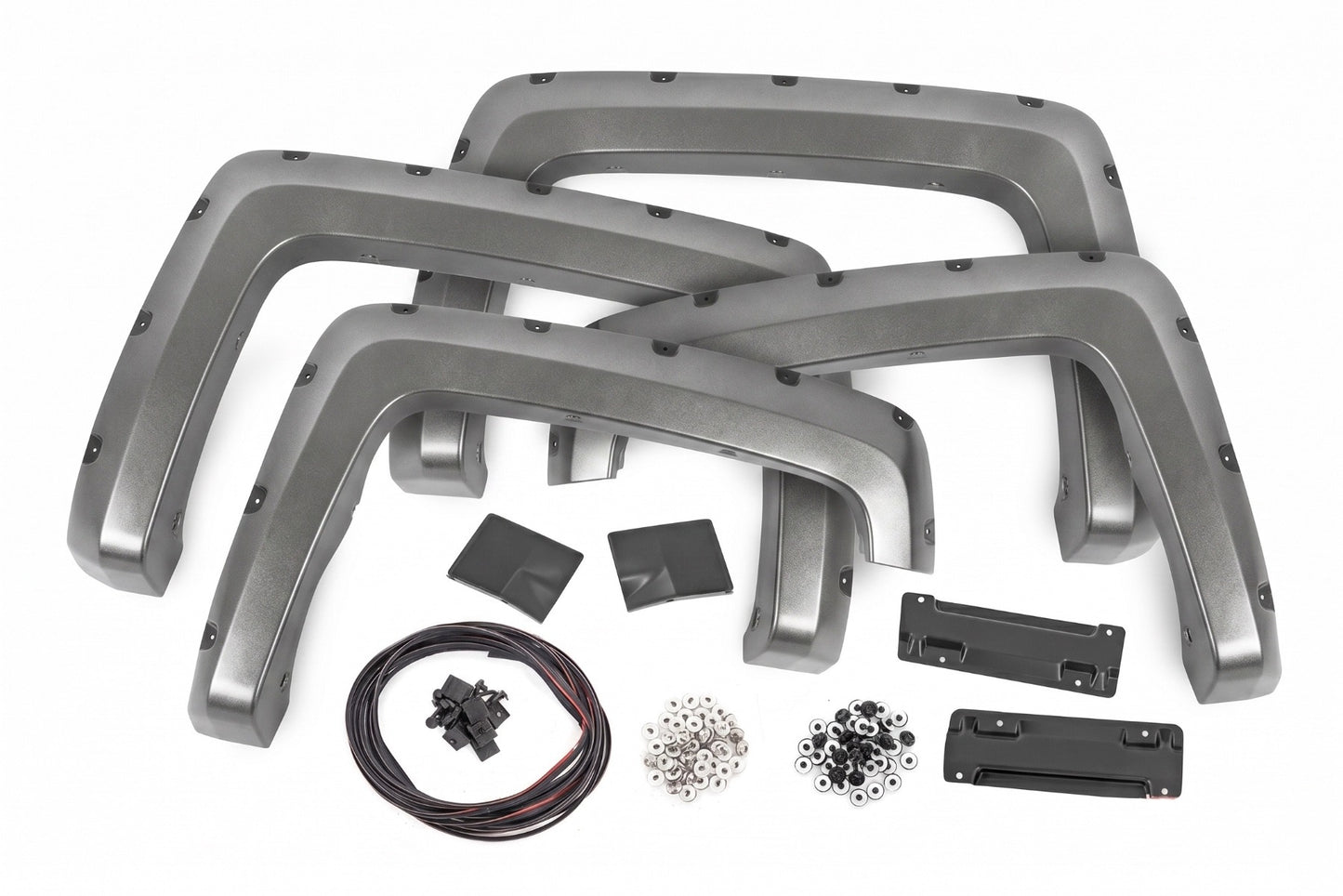 Pocket Fender Flares | 6'7" & 8' Bed | G9K Satin Steel | Chevy Silverado 1500 (14-18)/2500HD