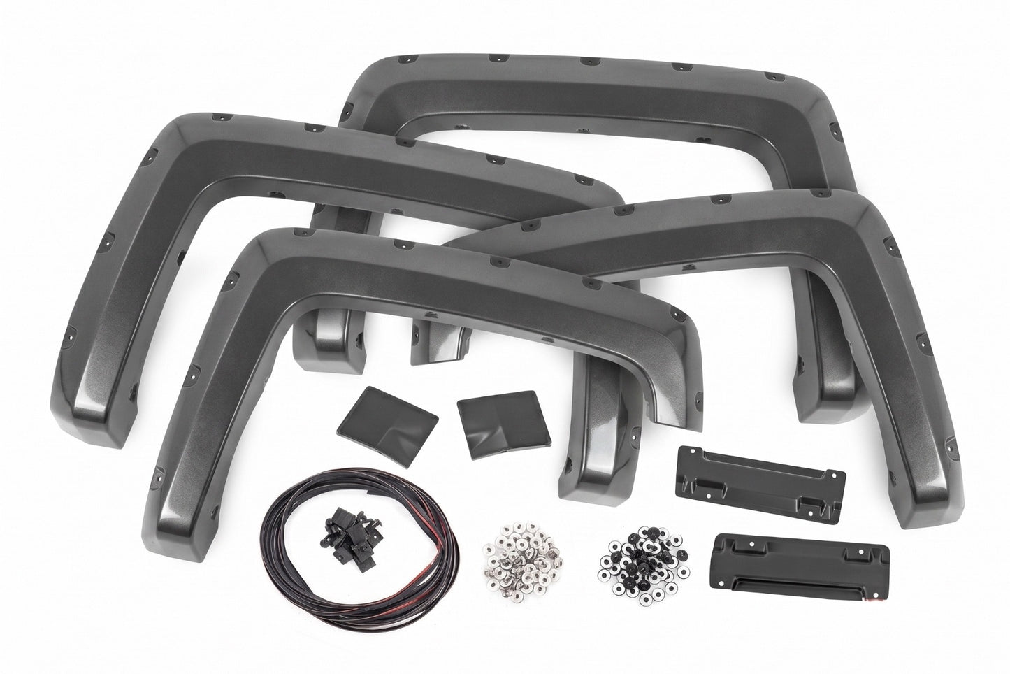 Pocket Fender Flares | 6'7" & 8' Bed | GJI Shadow Gray | Chevy Silverado 1500 (14-18)/2500HD