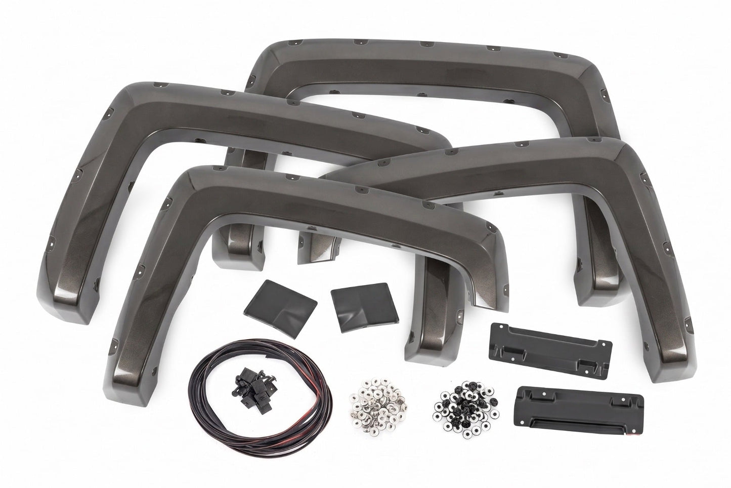 Pocket Fender Flares | 6'7" & 8' Bed | GXG Tungsten | Chevy Silverado 1500 (14-18)/2500HD
