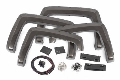 Pocket Fender Flares | 6'7" & 8' Bed | GXG Tungsten | Chevy Silverado 1500 (14-18)/2500HD