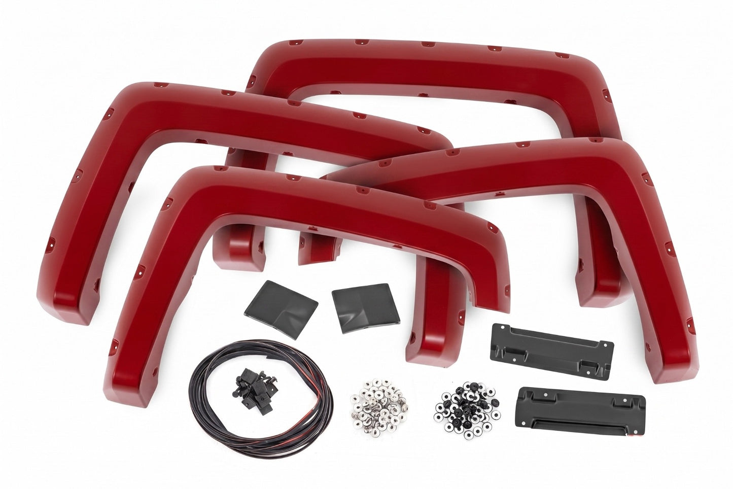 Pocket Fender Flares | 6'7" & 8' Bed | GCN Victory Red | Chevy Silverado 1500 (14-18)/2500HD