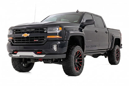 Pocket Fender Flares | 6'7" & 8' Bed | GB8 Mosaic Black | Chevy Silverado 1500 (14-18)/2500HD