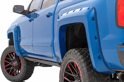 Pocket Fender Flares | 5'9" Bed | GA0 North-Sky Blue | Chevy Silverado 1500 (14-18 & Classic)