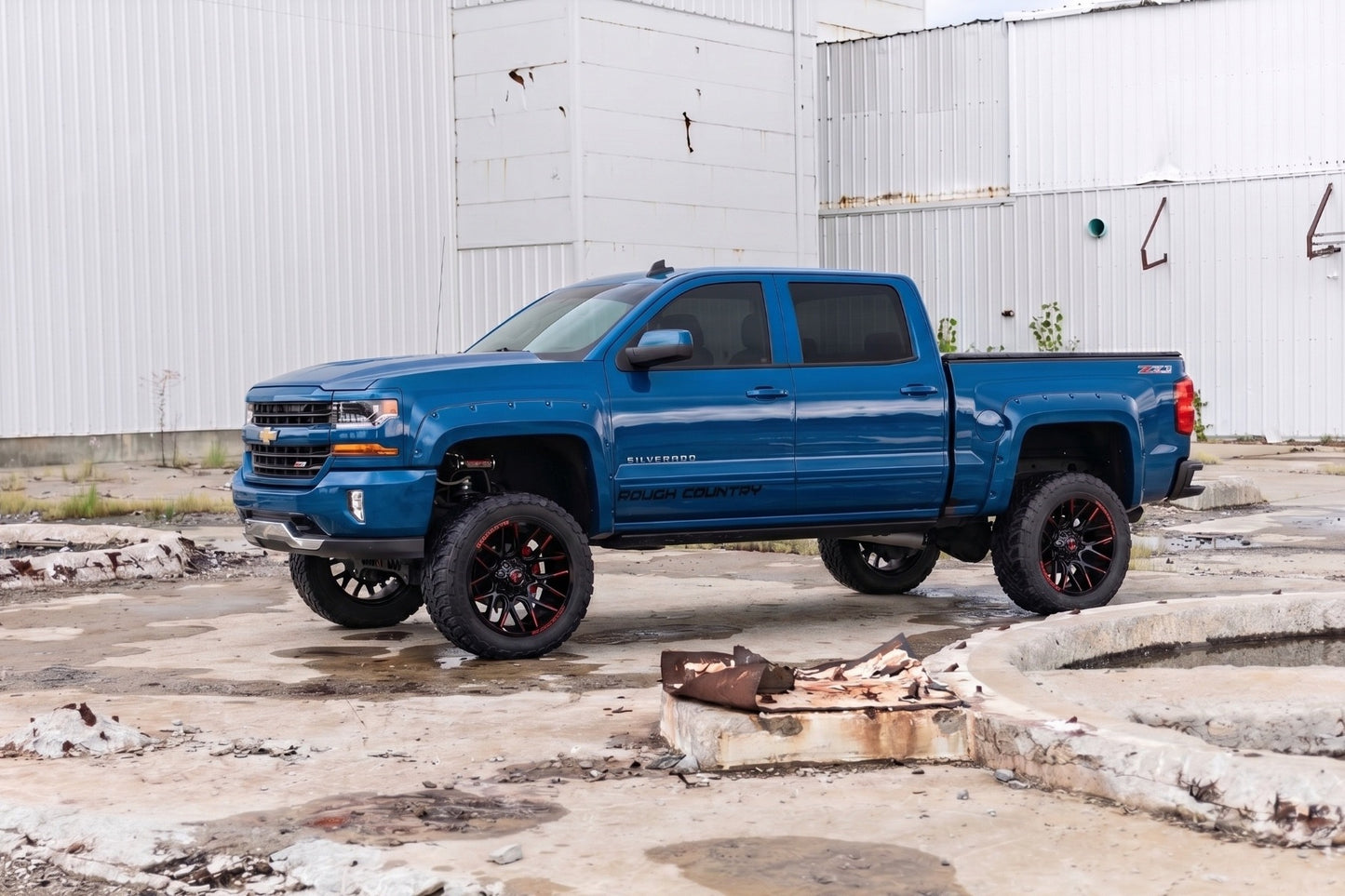 Pocket Fender Flares | 5'9" Bed | GA0 North-Sky Blue | Chevy Silverado 1500 (14-18 & Classic)