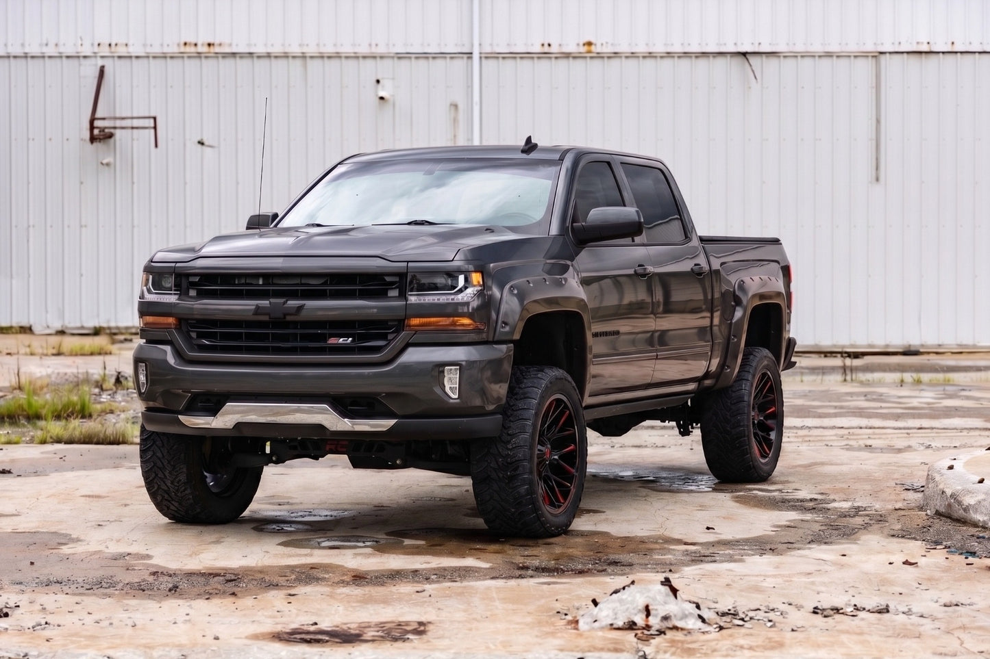 Pocket Fender Flares | 5'9" Bed | GJI Shadow Gray | Chevy Silverado 1500 (14-18 & Classic)