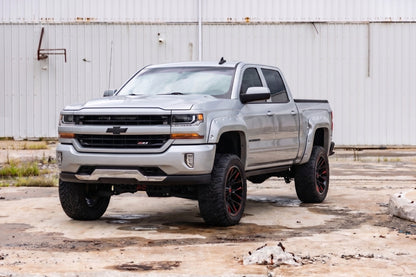 Pocket Fender Flares | 6'7" & 8' Bed | GAN Silver Ice Metallic | Chevy Silverado 1500 (14-18)/2500HD