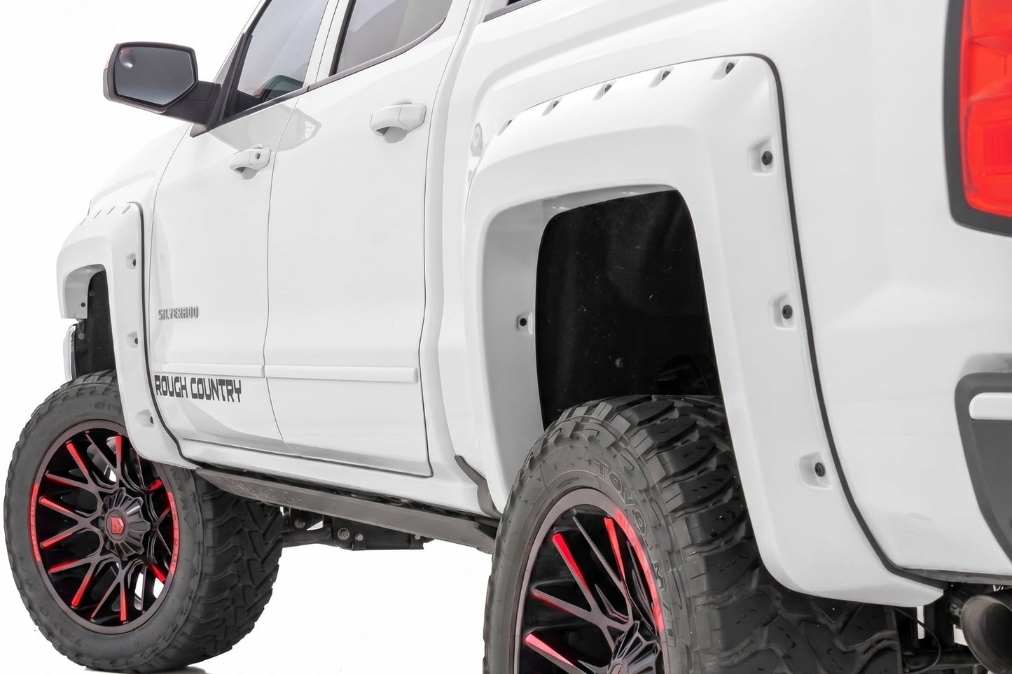 Pocket Fender Flares | 5'9" Bed | GAZ Summit White | Chevy Silverado 1500 (14-18 & Classic)
