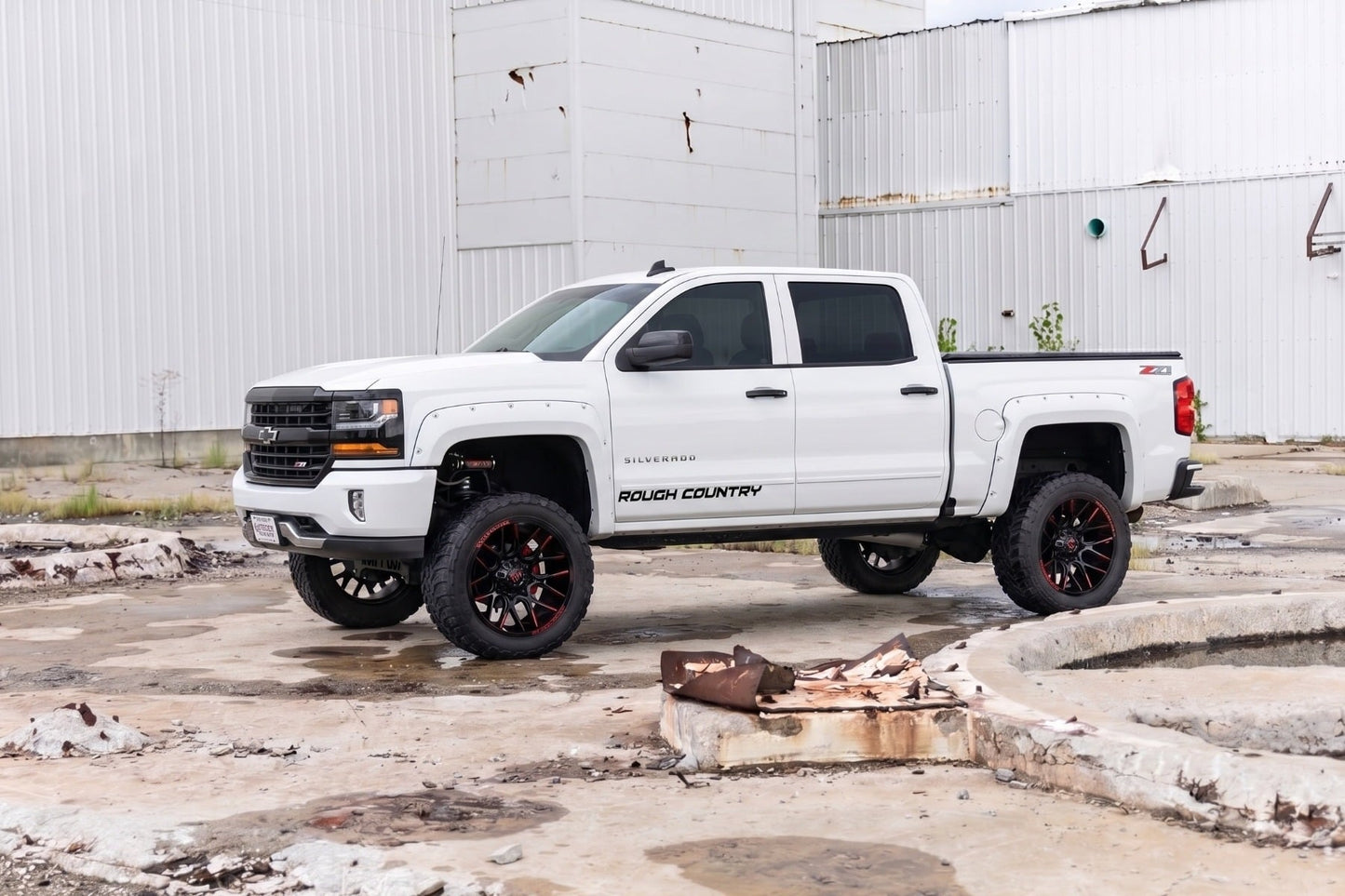 Pocket Fender Flares | 5'9" Bed | GAZ Summit White | Chevy Silverado 1500 (14-18 & Classic)