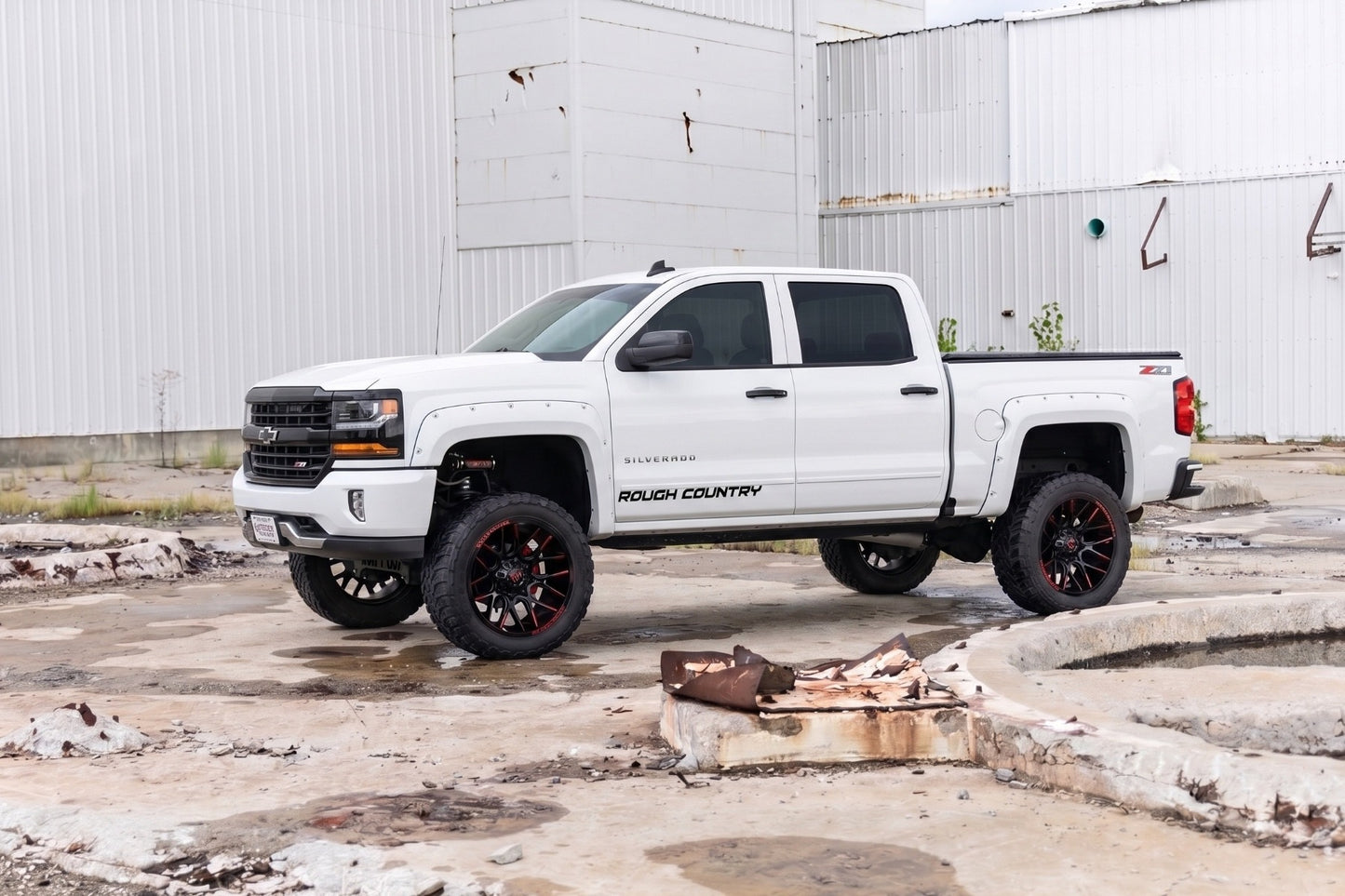 Pocket Fender Flares | 6'7" & 8' Bed | GAZ Summit White | Chevy Silverado 1500 (14-18)/2500HD (15-19)