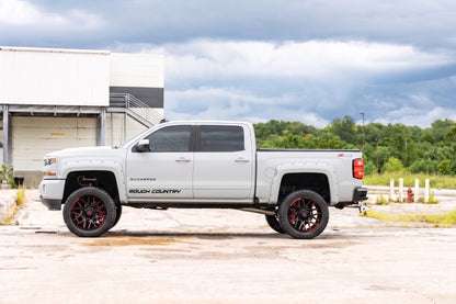 Pocket Fender Flares | 6'7" & 8' Bed | GAZ Summit White | Chevy Silverado 1500 (14-18)/2500HD (15-19)