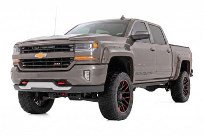 Pocket Fender Flares | 6'7" & 8' Bed | GXG Tungsten | Chevy Silverado 1500 (14-18)/2500HD