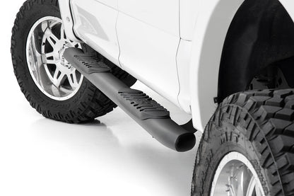 Oval Nerf Step | Crew Cab | Black | Ford F-150/Lightning/F-250/F-350/Raptor (15-26)