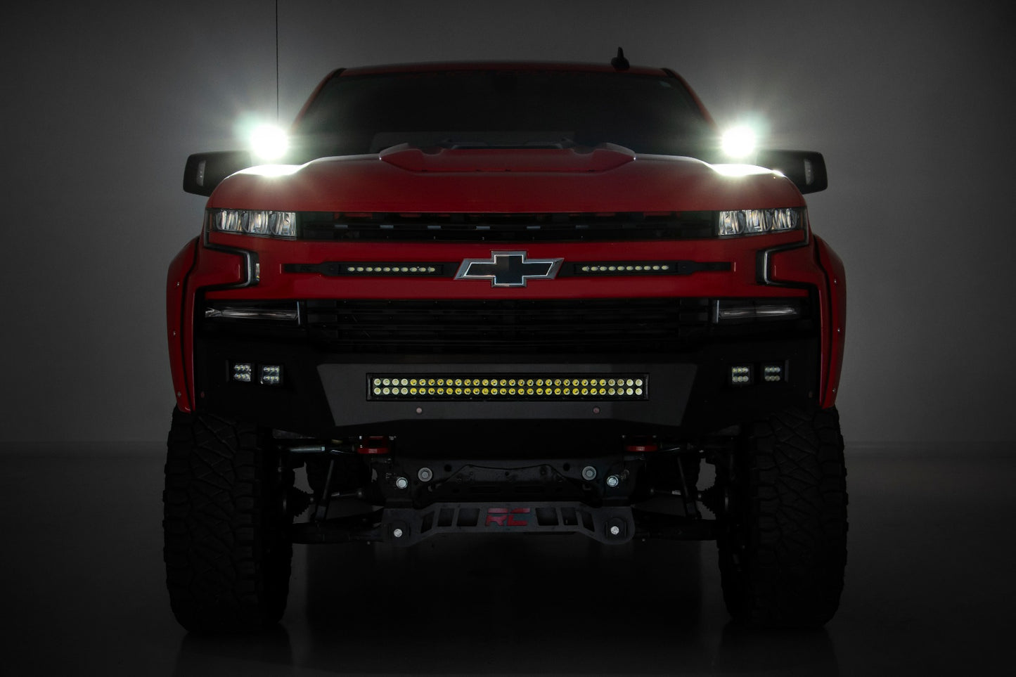 LED Light Kit | Ditch Mount | 2" Black Pair | Spot | Chevy Silverado 1500 (19-26)